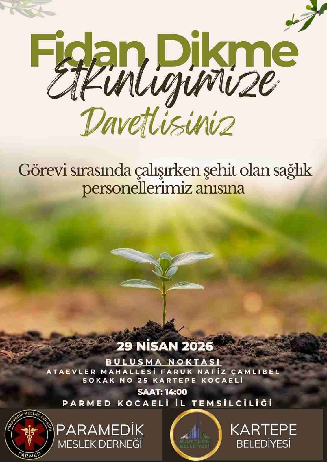 ŞEHİT SAĞLIK ÇALIŞANLARI ANISINA FİDAN DİKME ETKİNLİĞİ haberi görseli