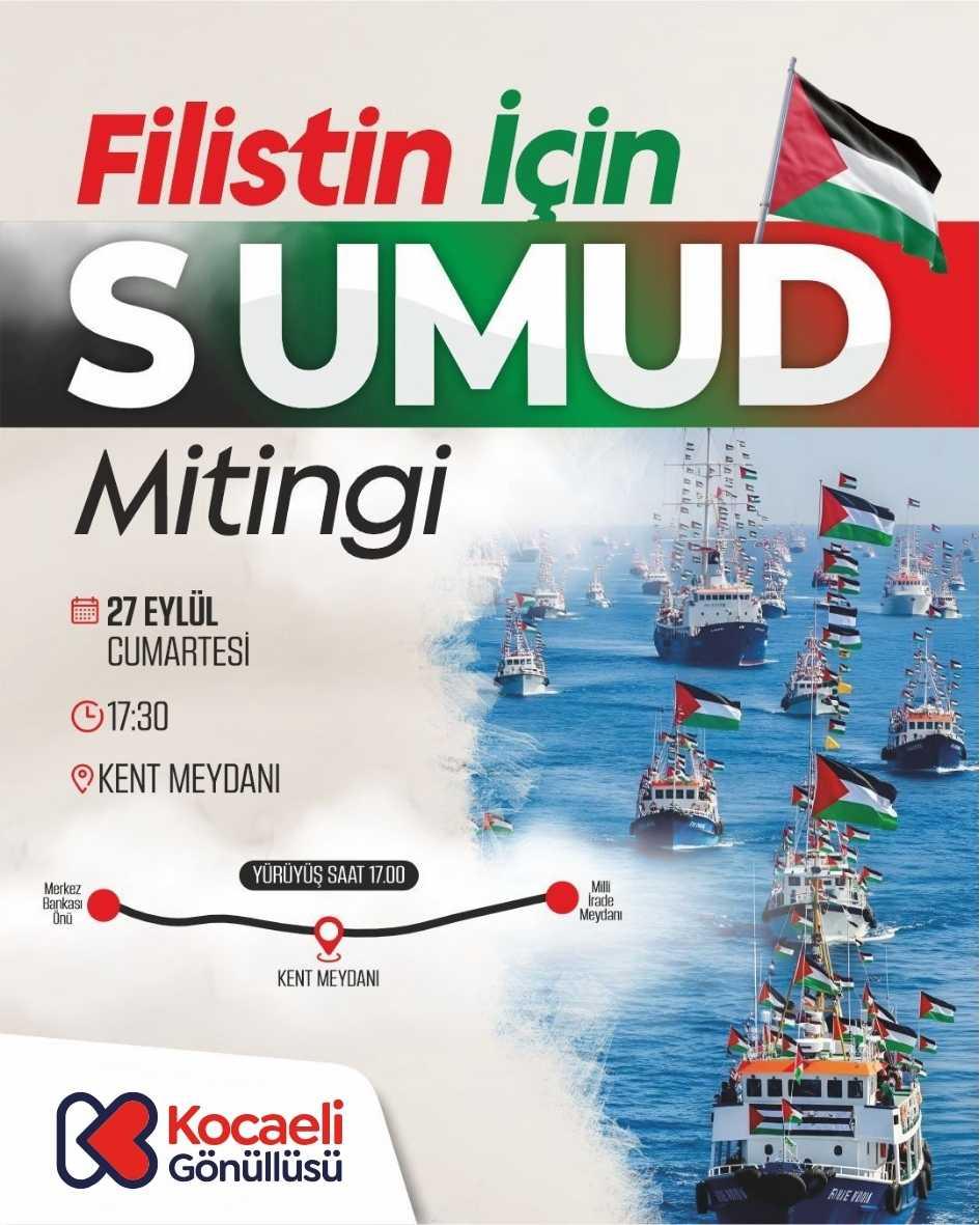 FİLİSTİN İÇİN SUMUD MİTİNGİ haberi görseli