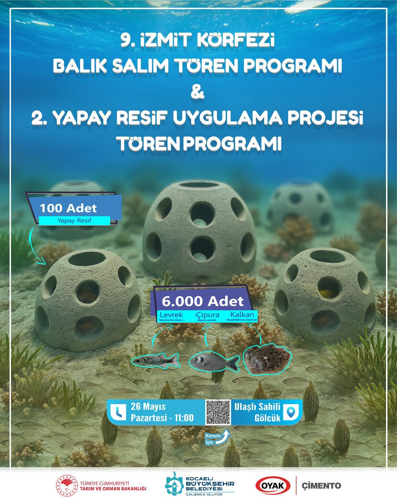 9. İzmit Körfezi Balıklandırma ve 2.Yapay Resif haberi görseli